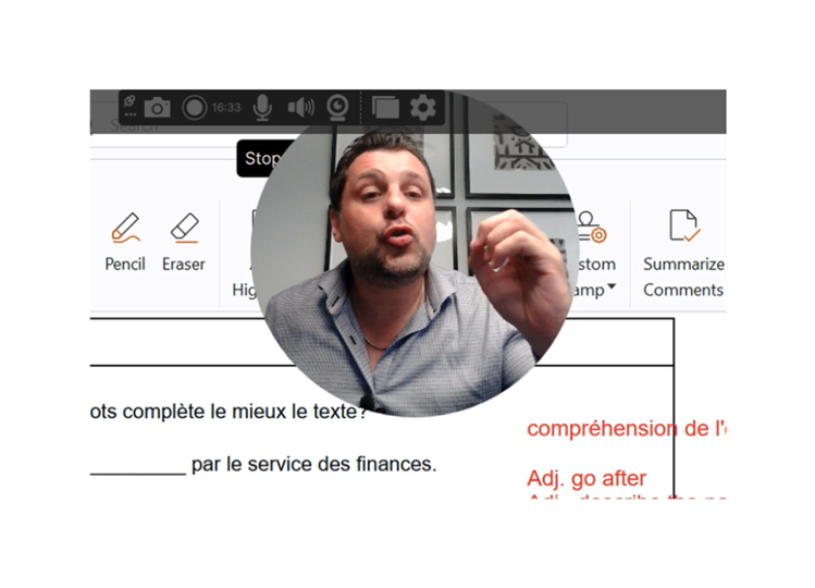 Gabriel teaching French SLE training